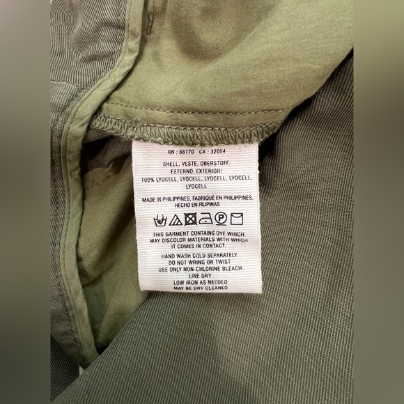 Anthropologie Cartonnier Olive Green Tie Waist Trouser Pants - Size US 0 - Picture 6 of 6